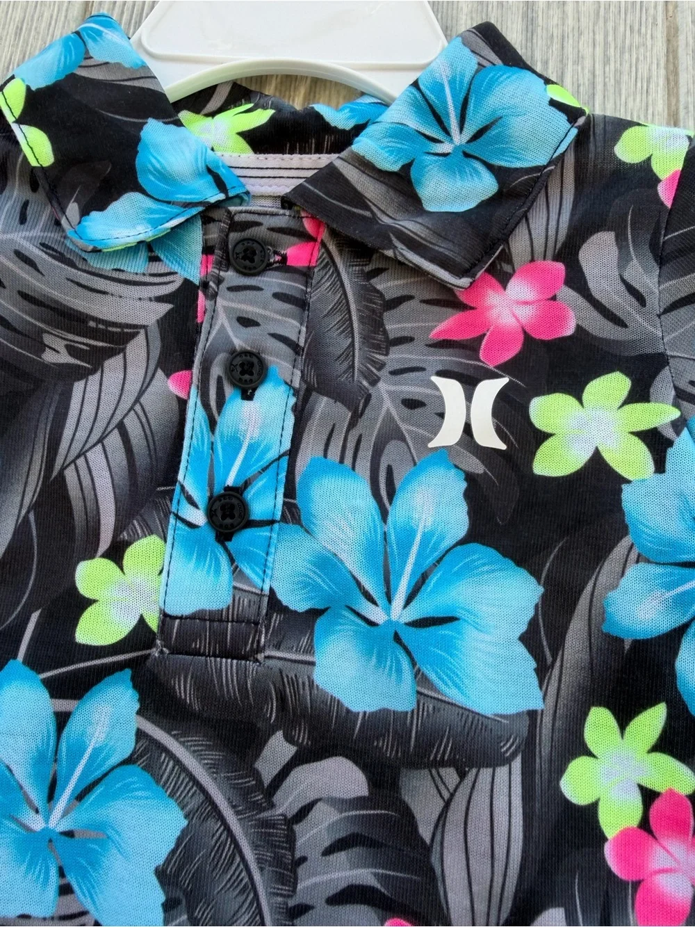 Hurley Tropical Floral Romper / One-Piece Outfit Baby Unisex Black Blue Pink